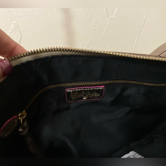 Elliot Lucca~Vtg~Metallic~Bronze/Gold/Taupe~Woven~Soft Leather~Crossbody~Handbag - Picture 15 of 16